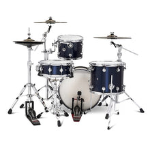 Load image into Gallery viewer, DWe 4 Piece Electronic Drum Package w/ Cymbals and Hardware - Midnight Blue Metallic