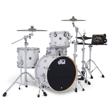 Load image into Gallery viewer, DWe 4 Piece Electronic Drum Package w/Cymbals and Hardware - White Marine Pearl