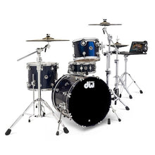 Load image into Gallery viewer, DWe 4 Piece Electronic Drum Package w/ Cymbals and Hardware - Midnight Blue Metallic