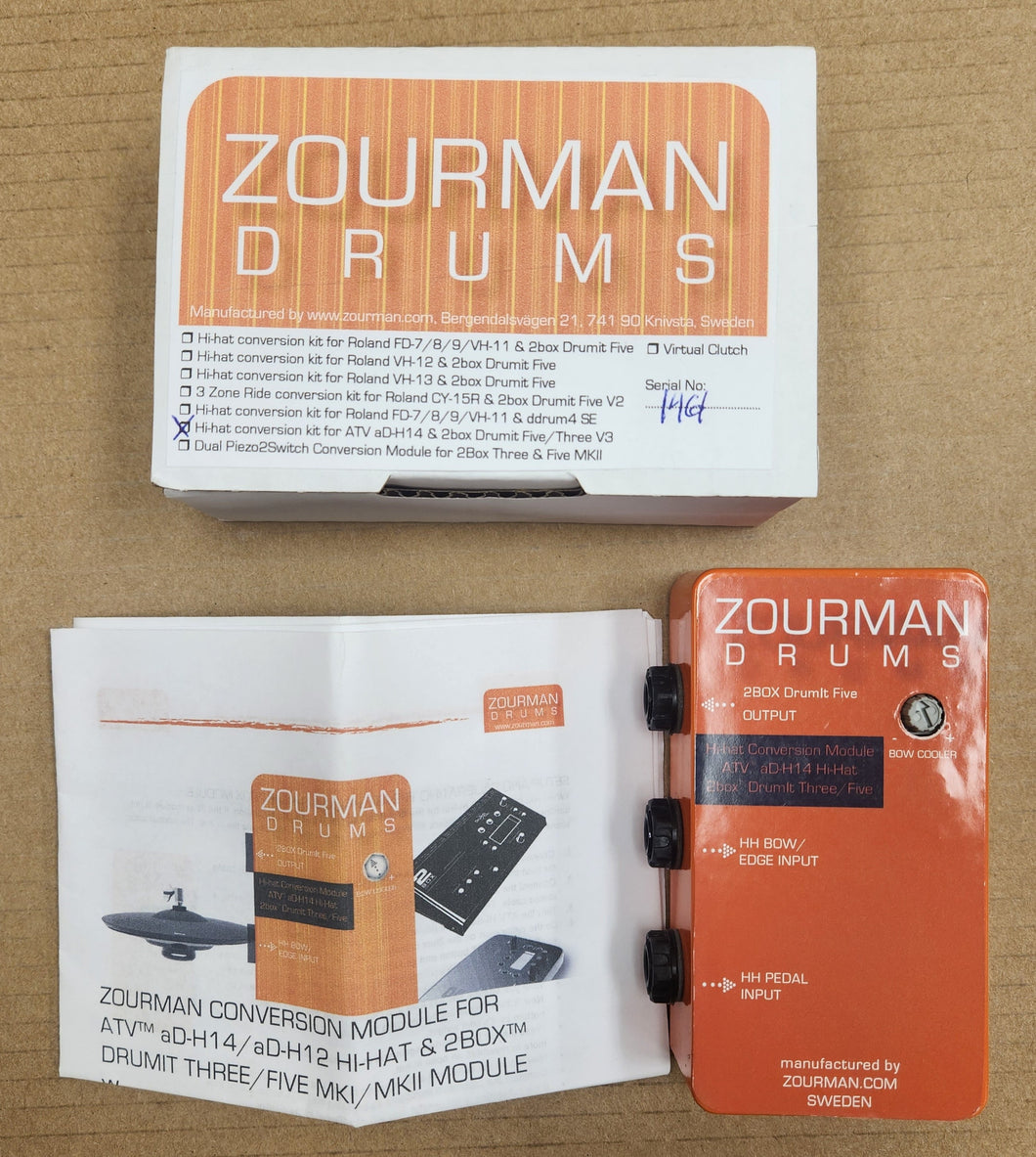 Zourman Drums Hi-hat conversion kit for ATV aD-H14 V3 - Used
