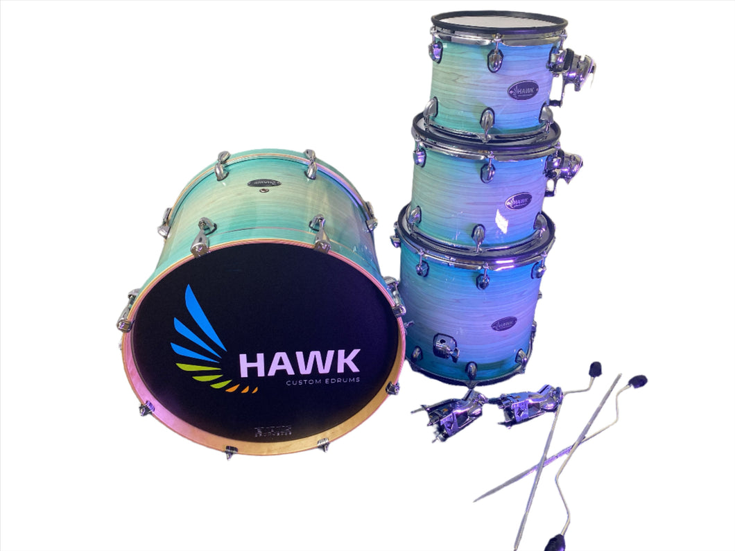 Hawk Custom eDrum 4pc Shell Pack - Ultramarine Finish