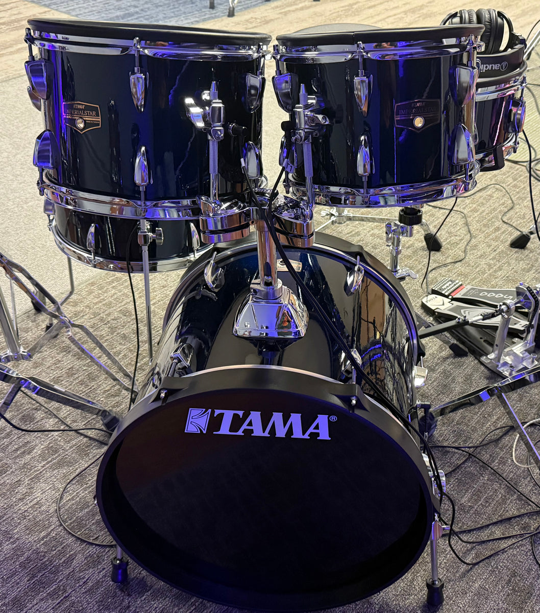 Tama Imperialstar 5 Piece Shell Pack in Dark Blue w/ Hawk Talon 3 Trig ...