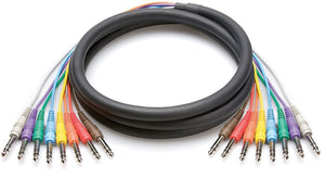 Hosa CSS-805 8-channel 1/4-inch TRS Male Snake - 16.5 foot