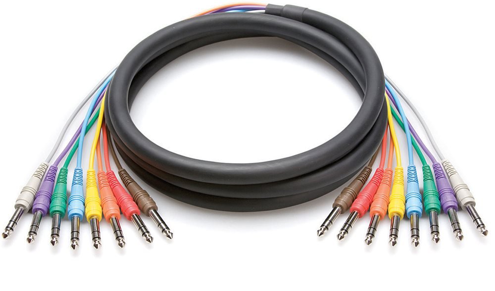 Hosa CSS-805 8-channel 1/4-inch TRS Male Snake - 16.5 foot
