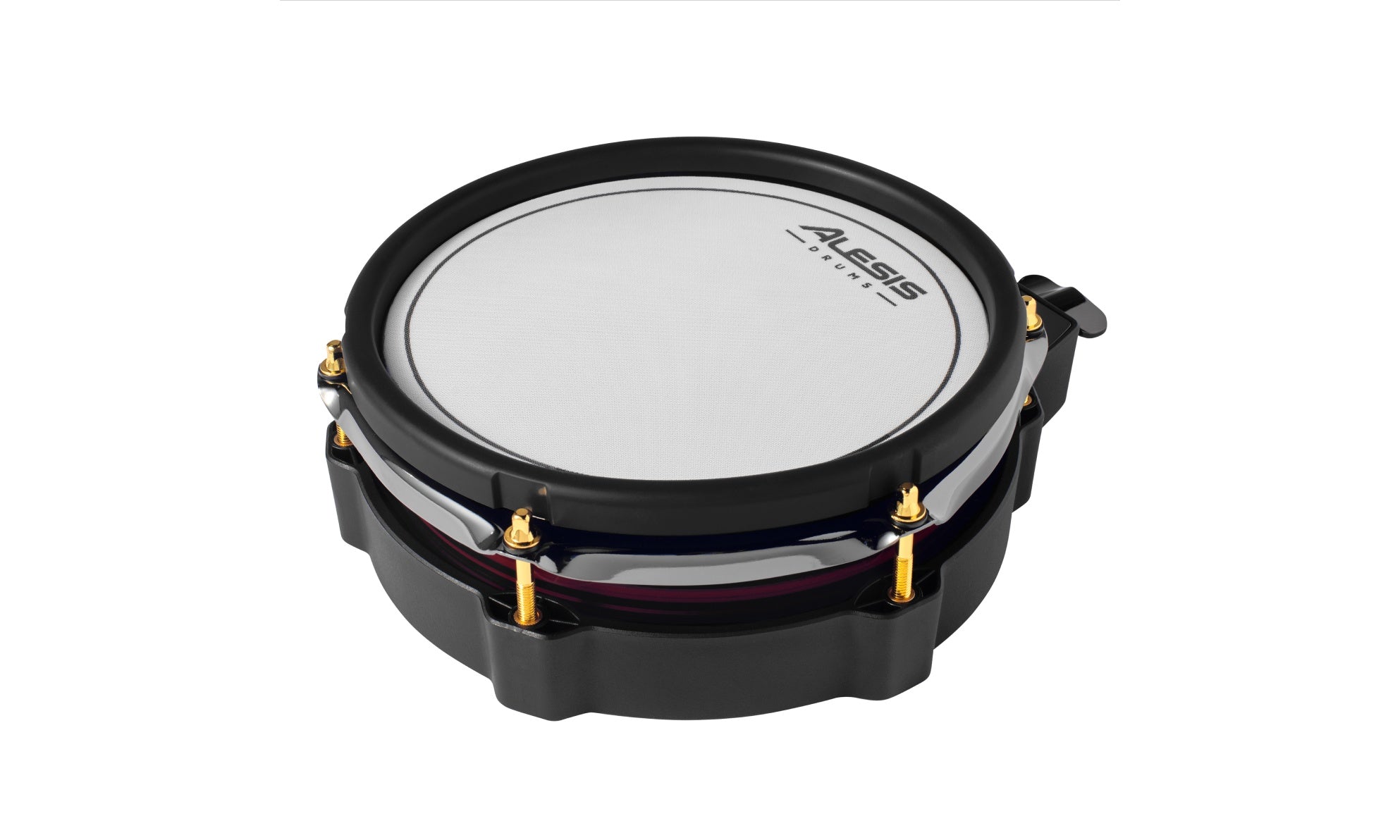 ALESIS Strata Core 12" Mesh Drum Pad Usato - Tom Rosso Dual Zone Con Uscita 6.35mm - Foto 1