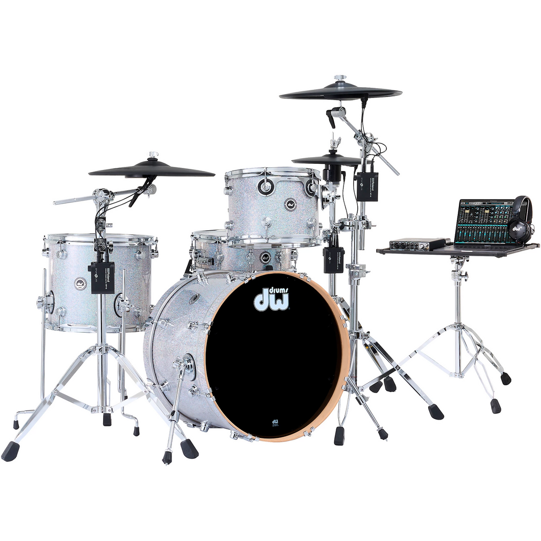DWe 4PC Drum Kit with Roland Cymbals and DW 5000 Series Hardware - Diamond Nebula