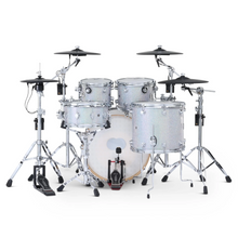 Load image into Gallery viewer, DWe 5PC Drum Kit with Roland Cymbals and DW 5000 Series Hardware - Diamond Nebula
