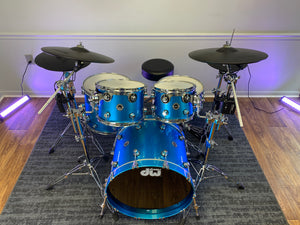 DWe 5-Piece Kit with Roland Cymbal Pack - Blue Laser Metallic - (Open Box) - #D6621