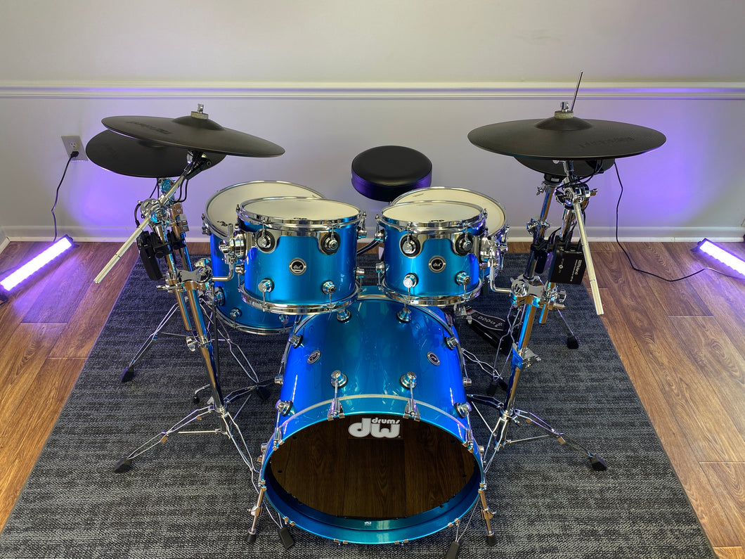 DWe 5-Piece Kit with Roland Cymbal Pack - Blue Laser Metallic - (Open Box) - #D6621