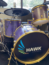 Load image into Gallery viewer, Hawk Custom eDrum Shell Pack - Purple and Gold
