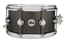 Load image into Gallery viewer, DW Black Satin Over Brass Acoustic Snare Drum - Thin 1mm
