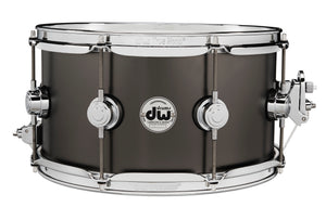 DW Black Satin Over Brass Acoustic Snare Drum - Thin 1mm