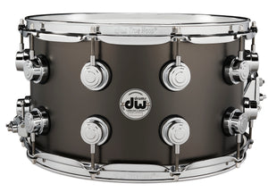 DW Black Satin Over Brass Acoustic Snare Drum - Thin 1mm