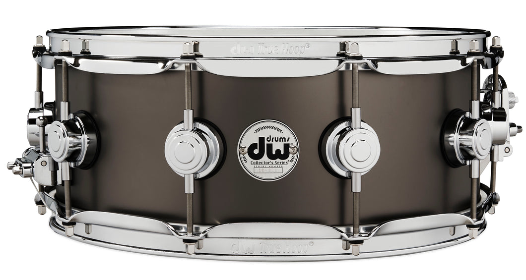 DW Black Satin Over Brass Acoustic Snare Drum - Thin 1mm