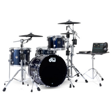 Load image into Gallery viewer, DWe 4PC Drum Kit with Roland Cymbals and DW 5000 Series Hardware - Midnight Blue Metallic
