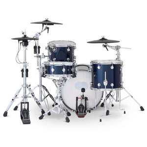 DWe 4PC Drum Kit with Roland Cymbals and DW 5000 Series Hardware - Midnight Blue Metallic