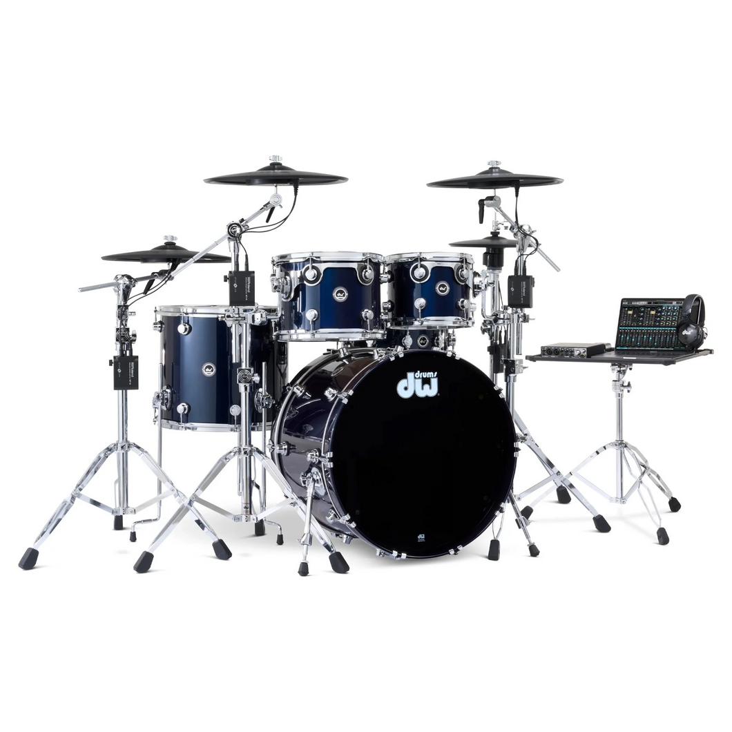 DWe 5PC Drum Kit with Roland Cymbals and DW 5000 Series Hardware - Midnight Blue Metallic (Copy)