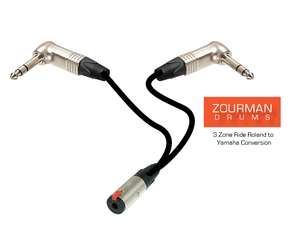 Zourman Drums 3 Zone Ride Roland/ATV to Yamaha Conversion Cable