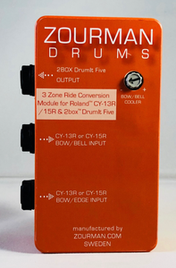 Zourman Drums Roland 3 Zone Ride Conversion Module for 2box Five MKI V2 (CY-13R, CY-15R, ATV aD-C18, Lemon)