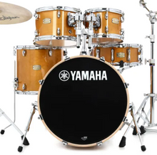 Load image into Gallery viewer, Yamaha Stage Custom 5pc Shell Pack SBP0F50 w/ Hawk Talon 3 Triggers and Mesh Heads Installed
