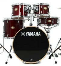 Load image into Gallery viewer, Yamaha Stage Custom 5pc Shell Pack SBP0F50 w/ Hawk Talon 3 Triggers and Mesh Heads Installed
