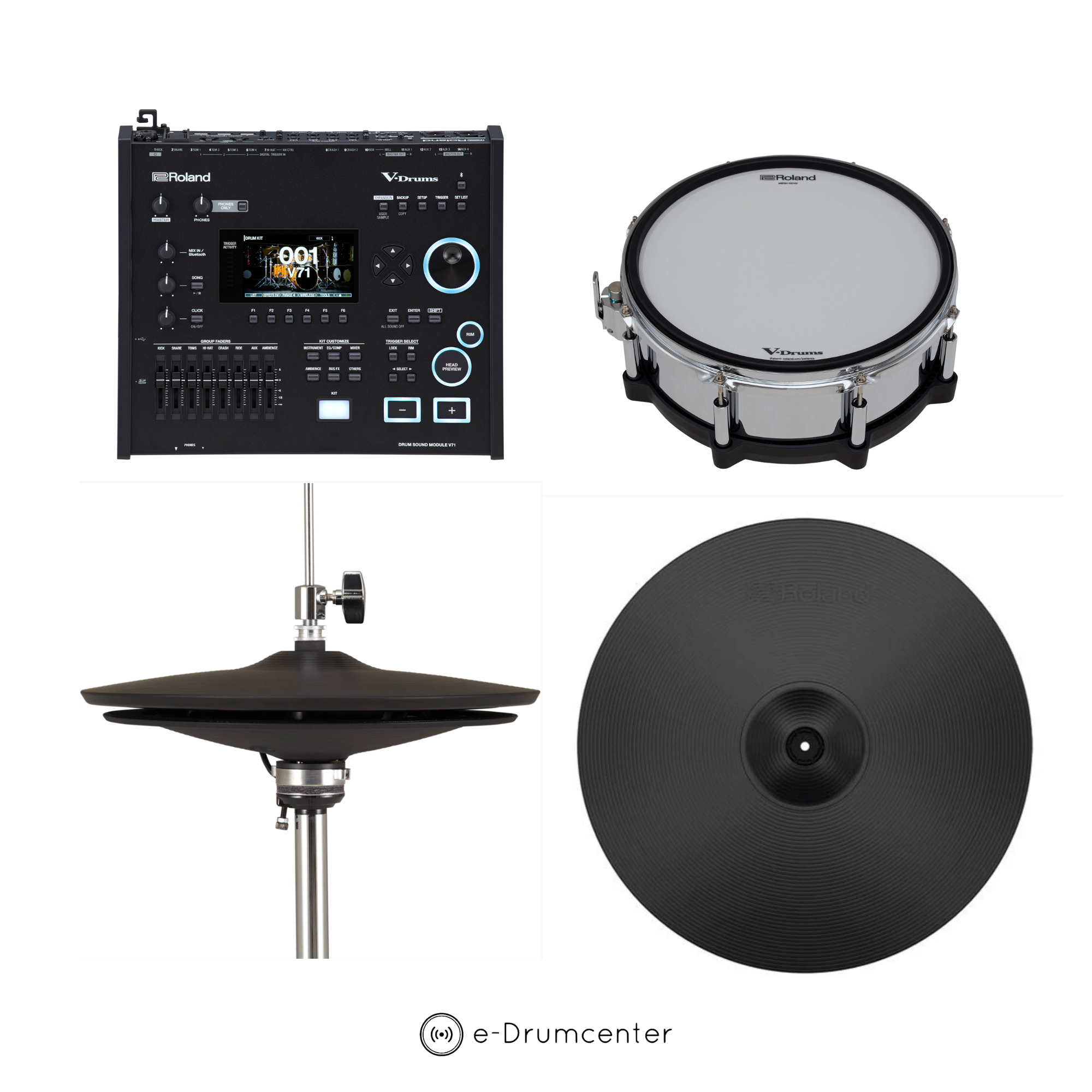 prospec dve 781　qriom ycd-c10 　セット Roland VAD716 V-Drums Acoustic Design 716 Drum Set Gloss Ebony