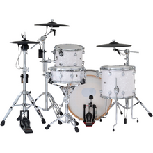 Load image into Gallery viewer, DWe 4PC Drum Kit with Roland Cymbals and DW 5000 Series Hardware - White Marine Pearl
