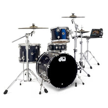 Load image into Gallery viewer, DWe 4 Piece Electronic Drum Package w/ Cymbals and Hardware - Midnight Blue Metallic
