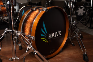 Hawk Custom 4 piece Club Kit in Dark Wood Fade Finish