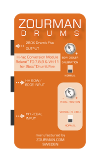 Zourman Drum Hi-Hat Conversion Kit For FD-7, 8, 9, VH10, and VH11
