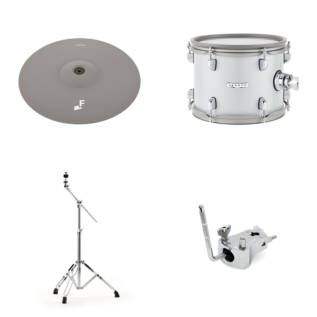 EFNOTE 5 EFD5-EXPCK1-WS expansion pack – 16” Cymbal w/ Cymbal Stand, 11” Rack Tom w/ Tom Mount