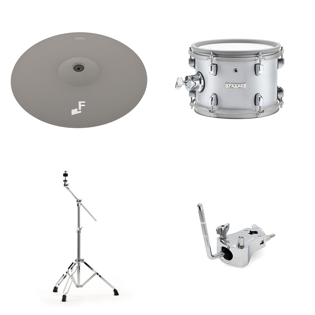 EFNOTE 7 EFD7-EXPCK1-WS expansion pack 18” Cymbal w/ Cymbal Stand, 10” Rack Tom w/ Tom Mount